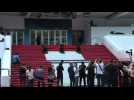 Cannes red carpet is installed ahead of opening ceremony