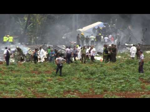 Site of plane crash in Havana