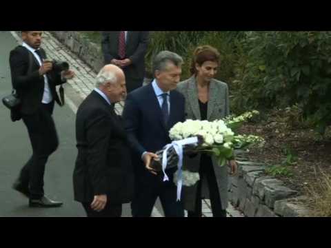 New York: Argentina's Macri pays tribute to truck attack victims