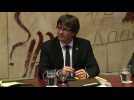 Catalan government meets ahead of Puigdemont address