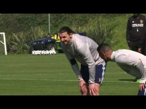 Football: First practice for Ibrahimovic with LA Galaxy