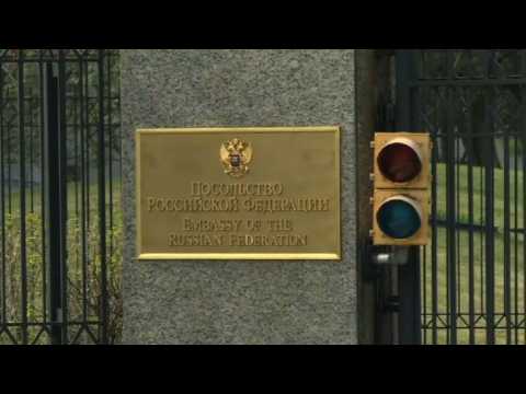 Images outside Russian embassy in DC as diplomats set to leave
