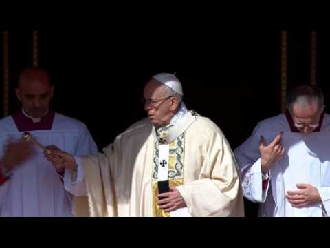 Images of Easter celebration at St Peter's Basilica