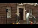 Barriers erected outside London hospital ahead of royal birth