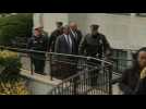 Bill Cosby arrives at court for retrial