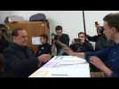 Silvio Berlusconi votes in Italian uncertain election