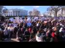 US students protest gun violence outside White House