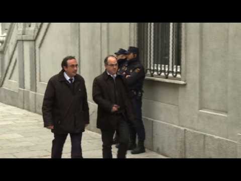 Catalan separatist leaders arrive at Madrid Supreme Court