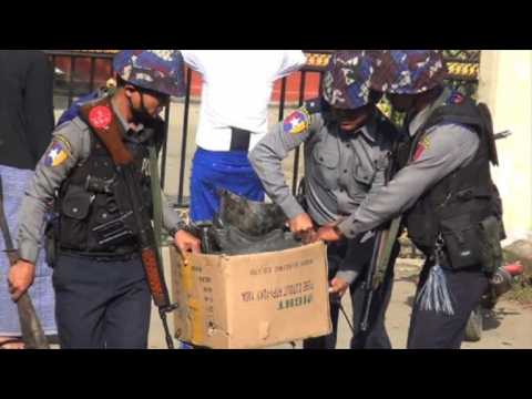 Three bombs hit capital of Myanmar's Rakhine state