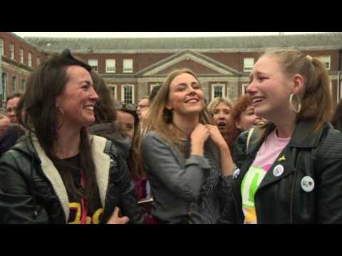 Celebrations in Dublin as abortion law overturned