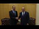 Russian Foreign Minister Sergei Lavrov meets Turkish counterpart