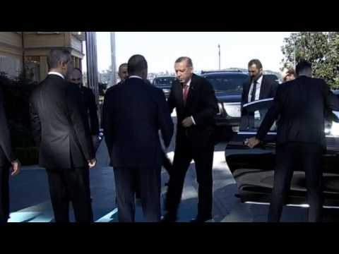 Turkish President Erdogan arrives for Syria summit in Istanbul
