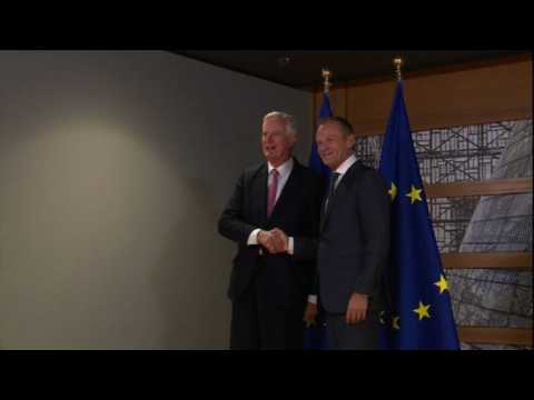 Donald Tusk meets Michel Barnier in Brussels ahead of EU summit