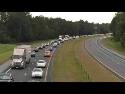People evacuate North Carolina coast by car ahead of hurricane