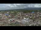Aerials of Indonesian quake destruction