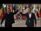 Bono meets EU Council President Donald Tusk in Brussels