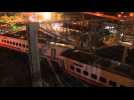 Rescue workers on site of a deadly train crash in Taiwan