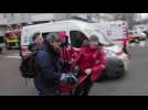 Kyiv emergency workers respond after missile strikes
