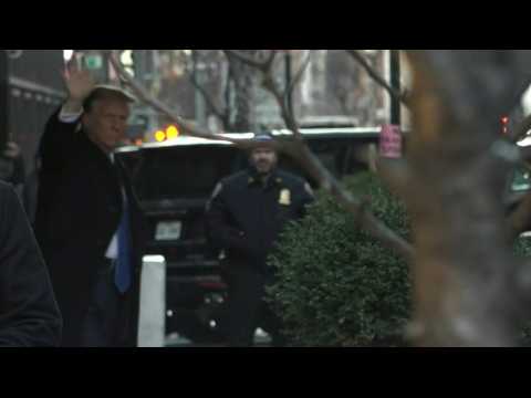 Donald Trump leaves Trump Tower to testify at New York court