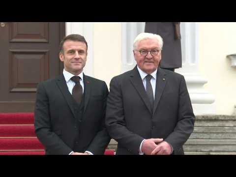 German President Steinmeier welcomes French President Macron at Bellevue palace in Berlin