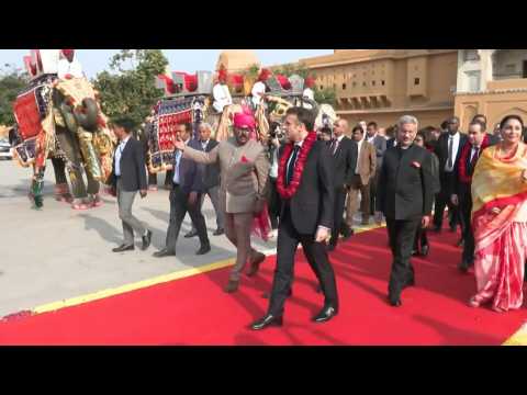 France's Macron begins his state visit in India at Amber Fort
