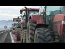 French farmers block southern A7 motorway