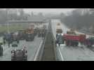 French farmers' roadblock near Lille in northern France