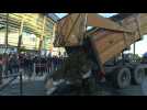 Farmers block entrance to train station in southwest France