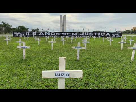 Tribute to Brazil mine dam collapse victims five years on