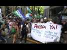 Thousands gather in center of Buenos Aires for general strike against Milei