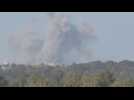 Smoke over southern Gaza, seen from Israel