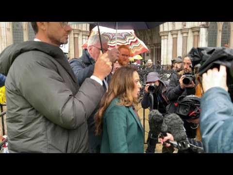Stella Assange arrives at UK High Court for US extradition hearing