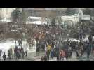 Thousands outside Moscow church where Alexei Navalny's funeral held
