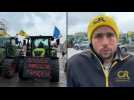 Agricultural crisis: tractors parked outside the Palace of Versailles