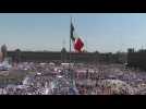 Supporters attend Sheinbaum's election campaign kickoff rally in Mexico City