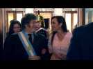 Argentina's Milei arrives for his first policy speech to Congress