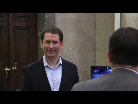 Former Austrian chancellor arrives at Vienna court