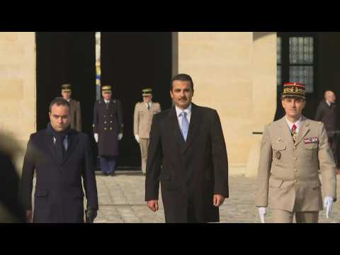 Qatar's Emir attends ceremony with French Defence Minister