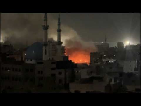 Heavy smoke after night strike on Gaza's Rafah