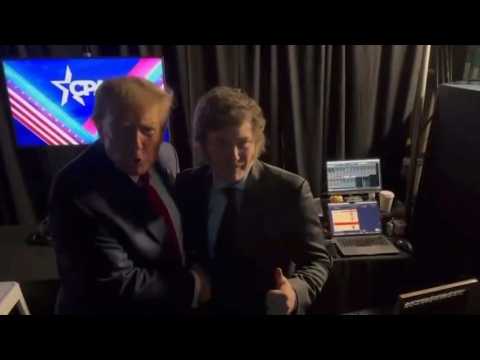 Argentina's Milei meets with Donald Trump in Maryland