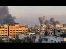 Smoke billows over Gaza City following Israeli strikes
