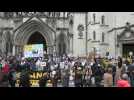 Protest outside UK court ahead of final Assange appeal against US extradition