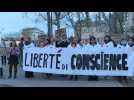 Abortion in the French Constitution: anti-abortion rights activists gather in Paris