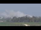 Smoke rises over southern Gaza, as seen from Israel