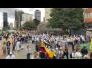 Thousands of Colombians march through the capital on International Workers' Day
