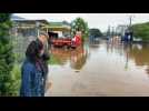 Flooded street in Brazil's Porto Alegre