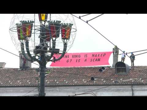 Extinction Rebellion activists enter red zone of G7 on climate in Turin