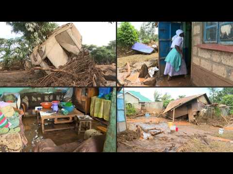 Scenes of damage after dam bursts in flood-hit Kenya, killing dozens