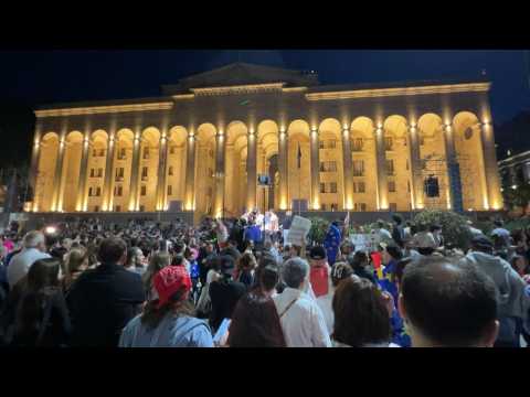 Tens of thousands rally in Georgia against 'foreign influence' bill