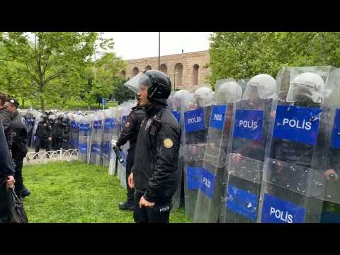 Riot police clash with May Day protesters in Istanbul